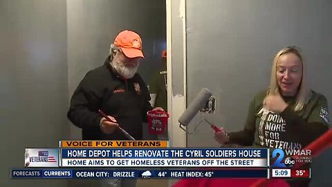 Home Depot helps renovate the Cyril Soldiers House