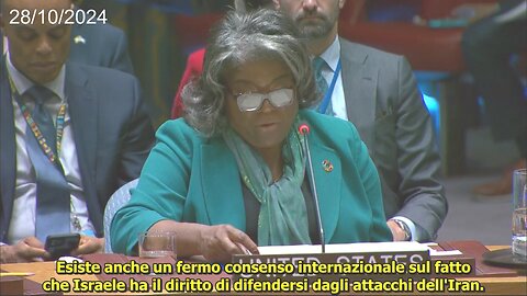 Consiglio di Sicurezza ONU Linda Thomas-Greenfield 28 e 29 ottobre 2024