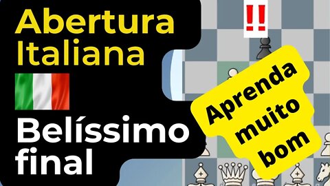 BELÍSSIMO ATAQUE NA ABERTURA ITALIANA VAI ATÉ O XEQUE MATE