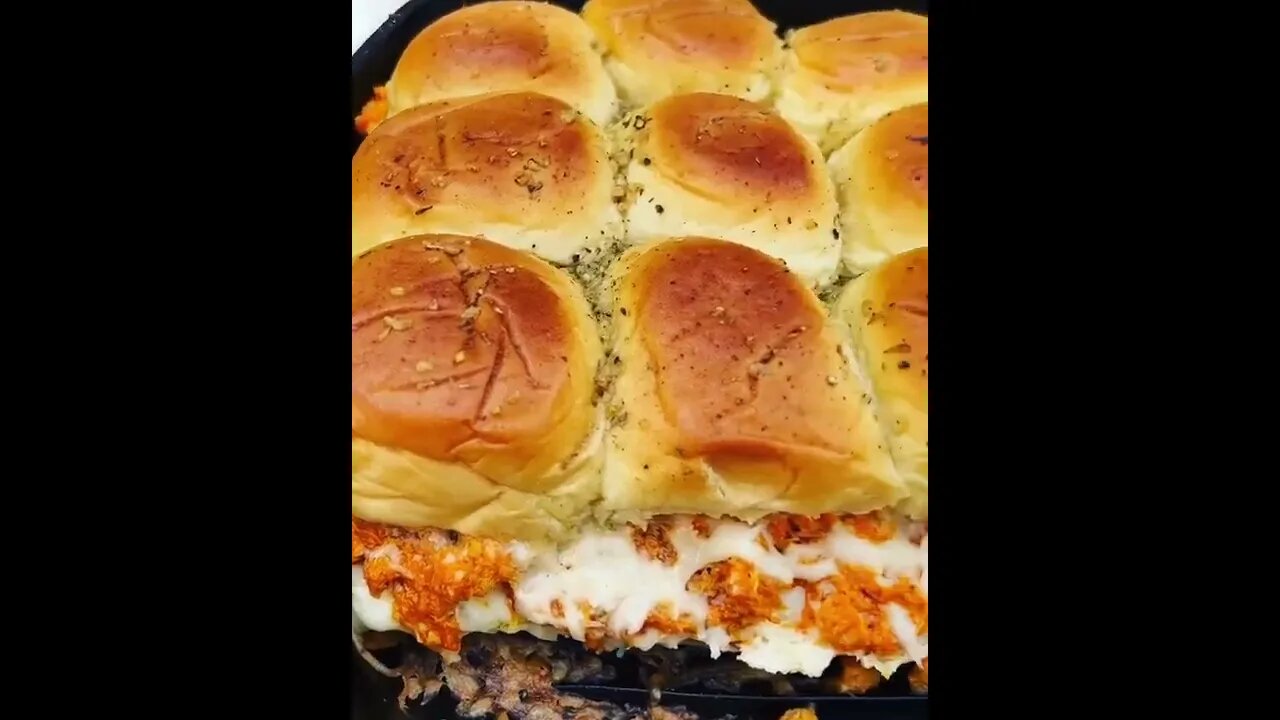 Buff chik sliders | @cookingwithcastiron on IG 🐔💲 #shorts