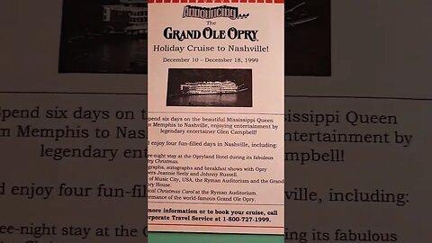 Grand Ole Opry Souvenir Program August 20, 1999 and August 21, 1999