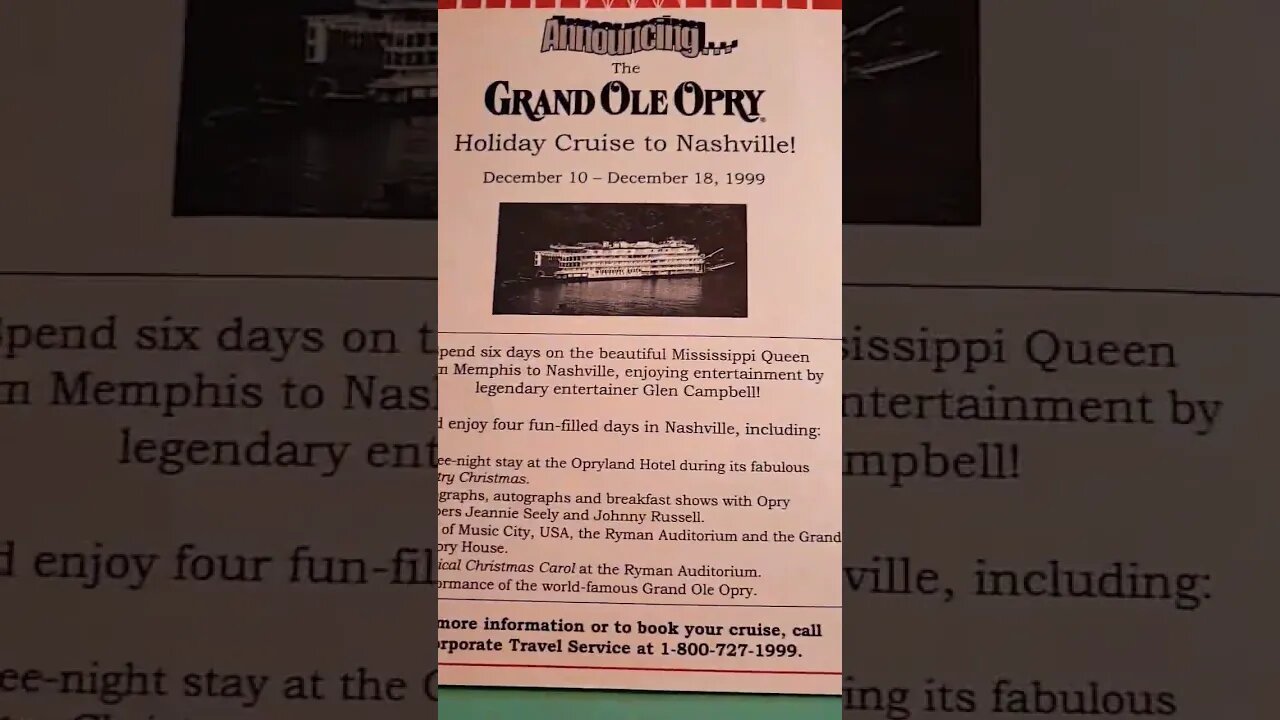 Grand Ole Opry Souvenir Program August 20, 1999 and August 21, 1999