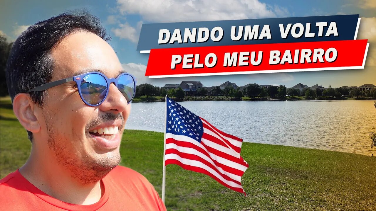 Um voltinha no bairro que eu moro nos EUA.