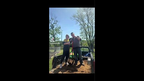 me and Adam getting it done in the garden project