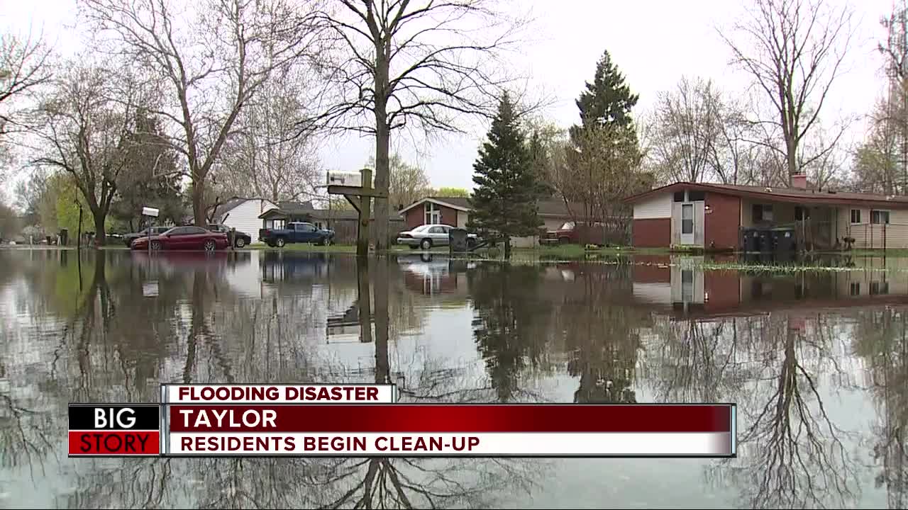 Taylor residents cleaning up after flood