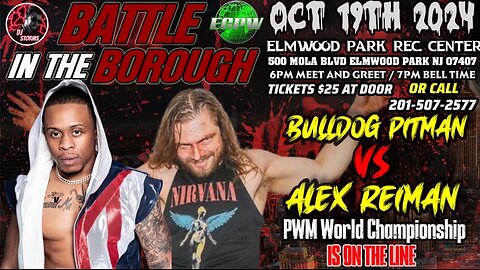 FULL MATCH: Reiman Vs Pittman - PWM World Title Match - Battle In The Borough Oct. 19th, 2024