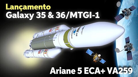 LANÇAMENTO DO ARIANE 5 / GALAXY 35 & 36/ MGT-I1