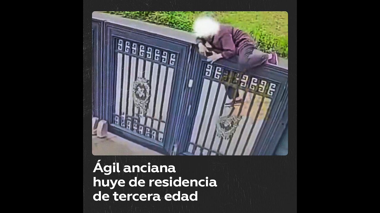 Una china de 92 años huye de una residencia de ancianos trepando una verja de más de 2 metros