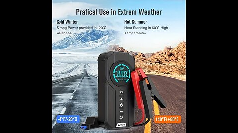 Portable Car Jump Starter Air Pump 4 In 1