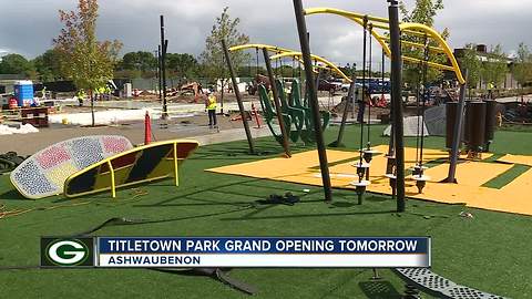 Titletown Park grand opening tomorrow