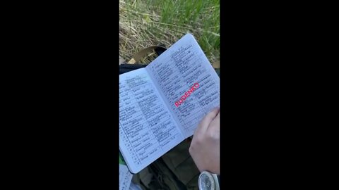 The backpack of the commander of a Ukrainian unit who was killed by a special forces group while trying to escape from positions near Kharkov