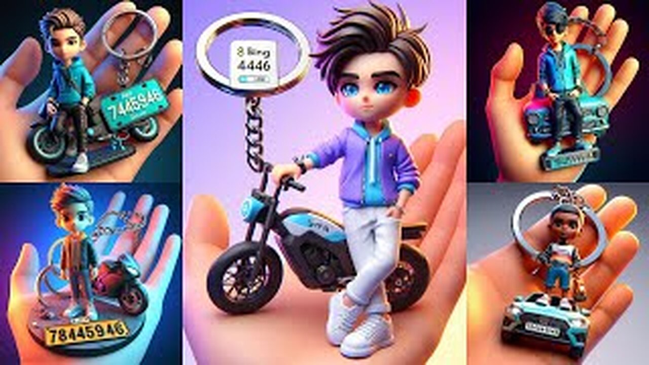 Create 3D Key Chain Images with Bing Ai.