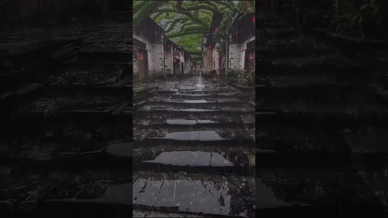 在雨声中倾听巷子的安静,缓缓进入甜美的睡眠。 #feel #rain #rainsounds #shorts #short #shortvideo