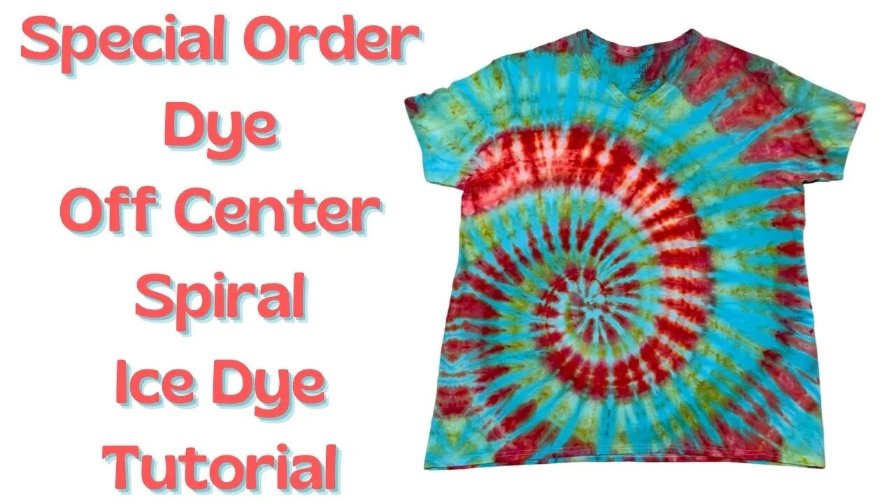 Tie-Dye Designs: New Special Order Dye Colors (To Me) Off Center Spiral Ice Dye