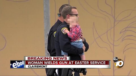 Woman wields gun at Easter service
