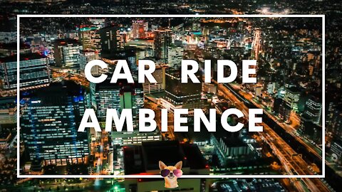 1 Hour Car Ride | Sleep Sounds For Babies | City At Night With Ambient Vibes