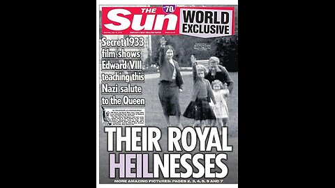 (1933) 6-year old Queen Elizabeth & family do Nazi Salute & Jewish UK Media criticizes NOW