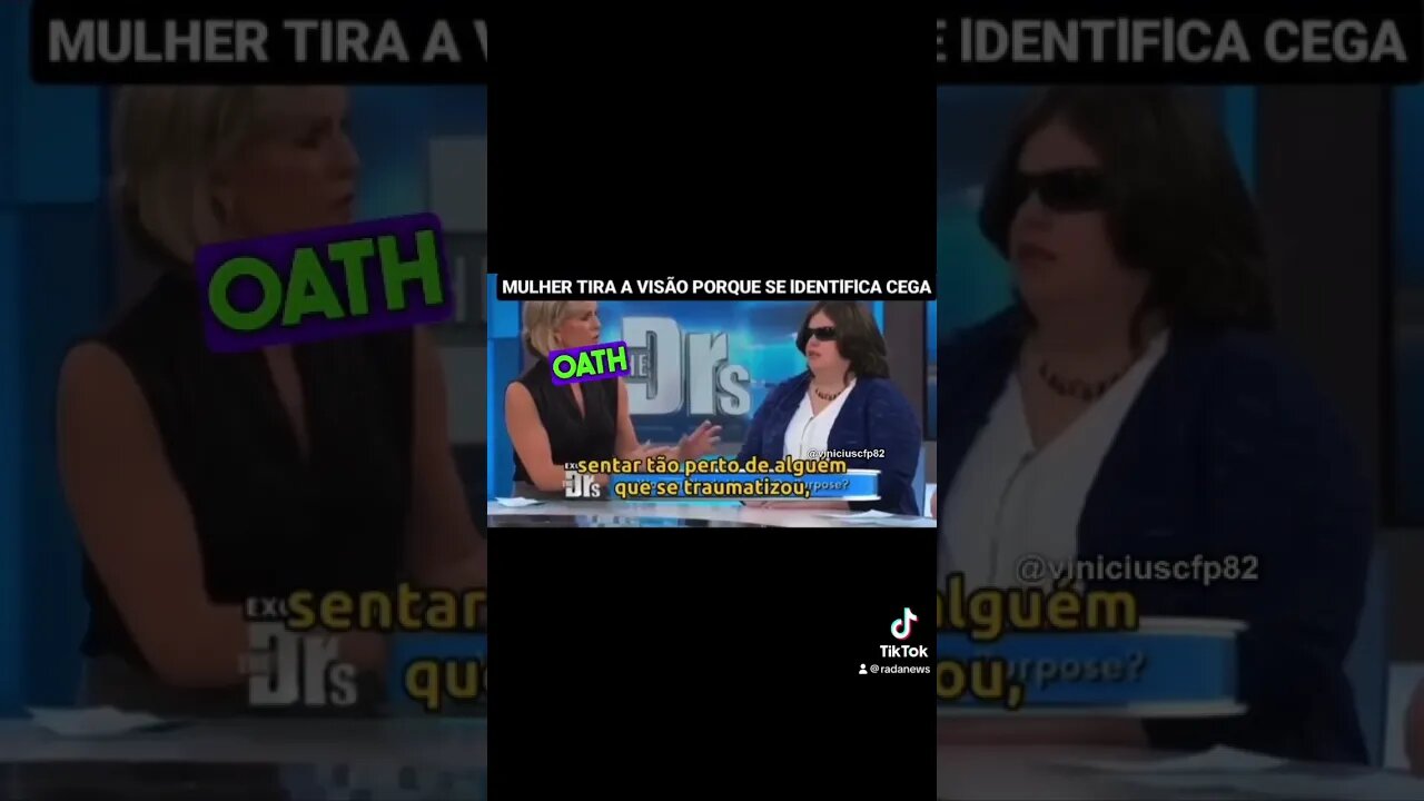 INSANO! Mulher que se identifica como cega tirou a própria visão. A jornalista não se conforma