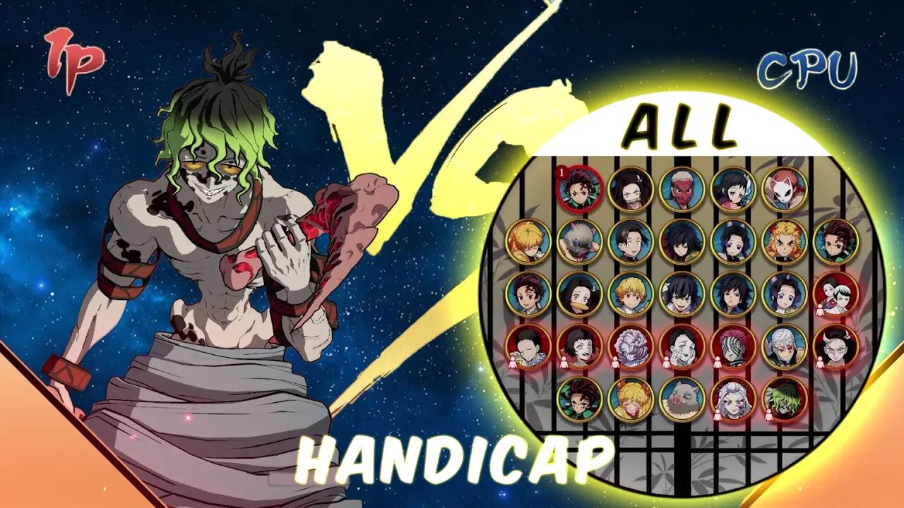 Gyutaro Runs The Gauntlet Vs All! Disadvantageous Handicap! Very Hard CPU! Demon Slayer Finale!