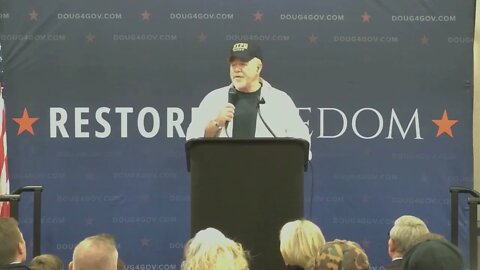 Bernard Kerik speaking for Doug Mastriano Veterans For America First endorsed 10-30-22 TRUMP BUS