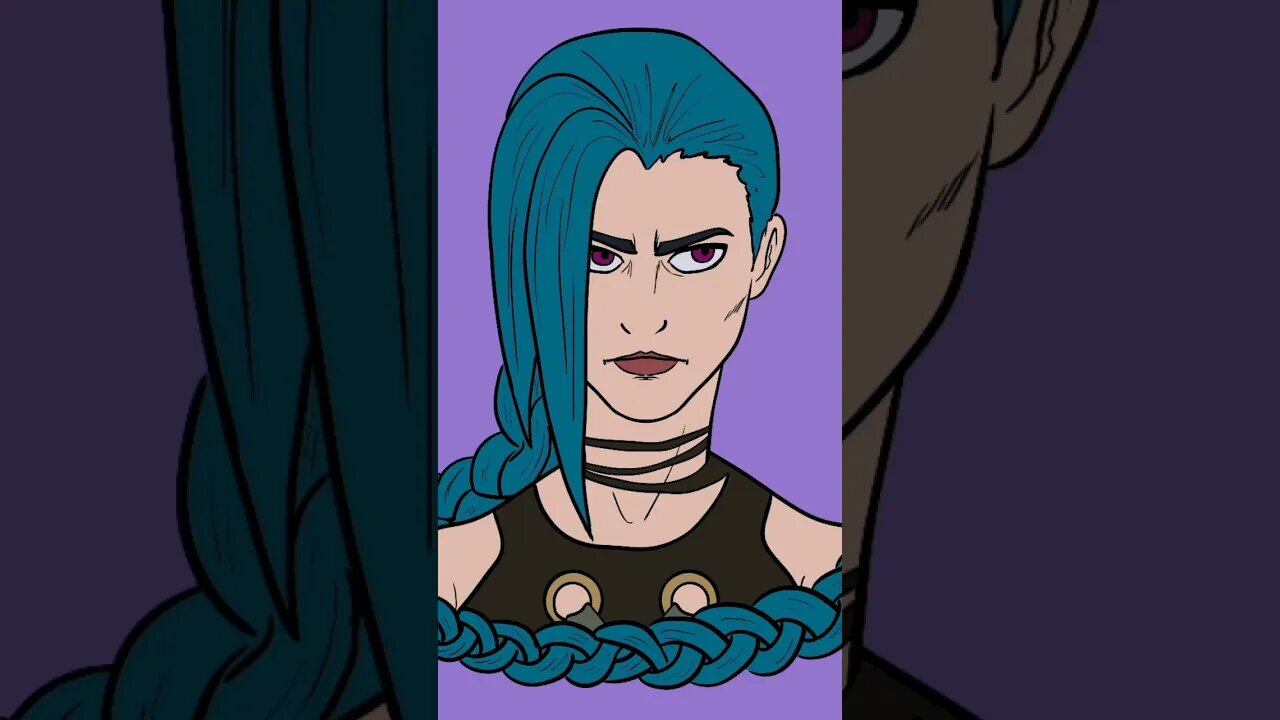 Desenhando a JINX de ARCANE #arte #digitalart #arcane #jinx #lol #games #gamer #game #gameplay