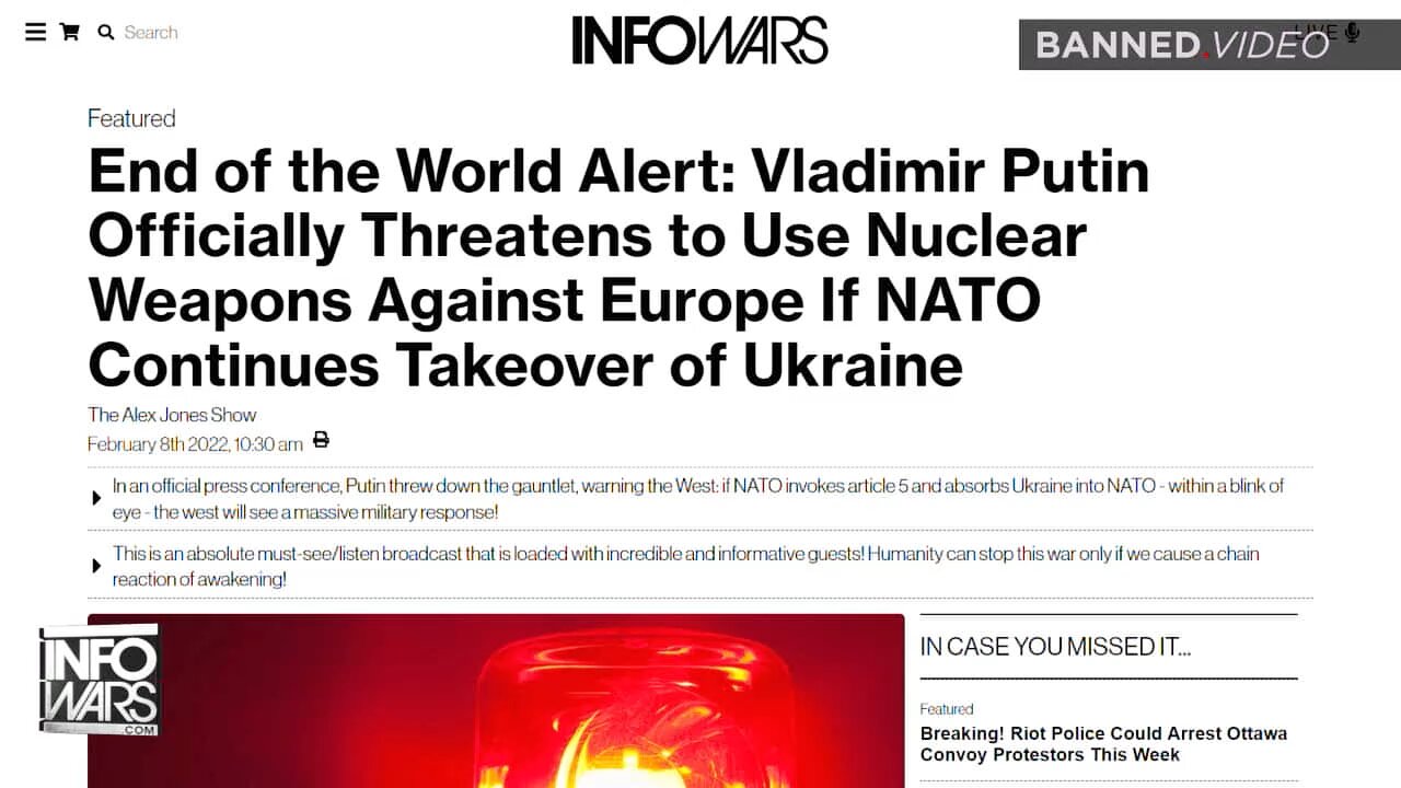 Vladimir Putin Threatens Nuclear War in Europe