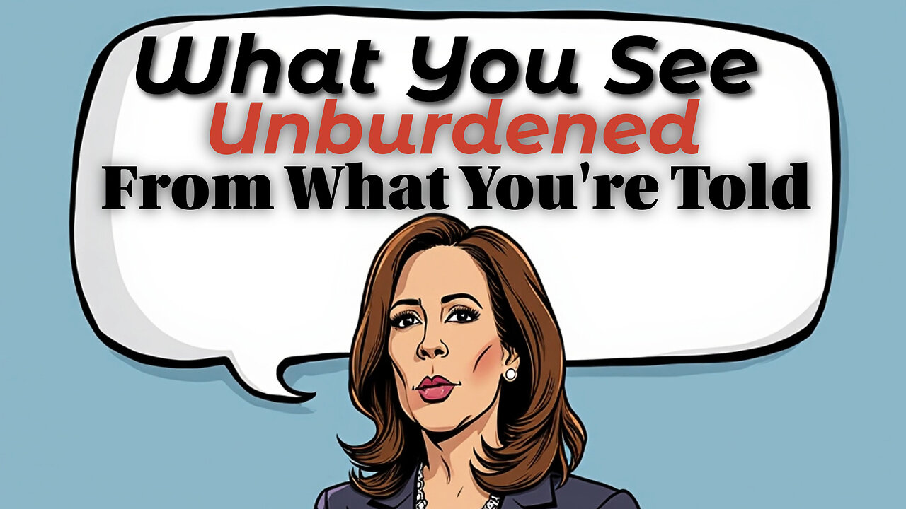 What You See, Unburdened From What You're Are Told