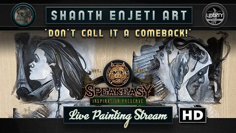 🔴 LIVE! Shanth Enjeti Art’s SPEAKEASY INSPIRATION PRESERVE! Painting Pulp Horror Comics!