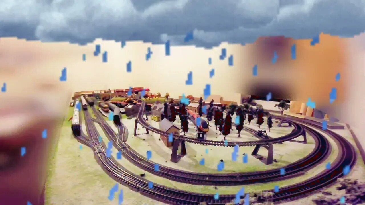 Ambiance Hornby train set (extended video)
