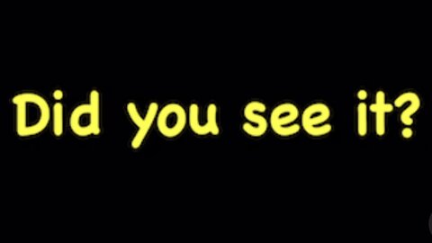Did you see that