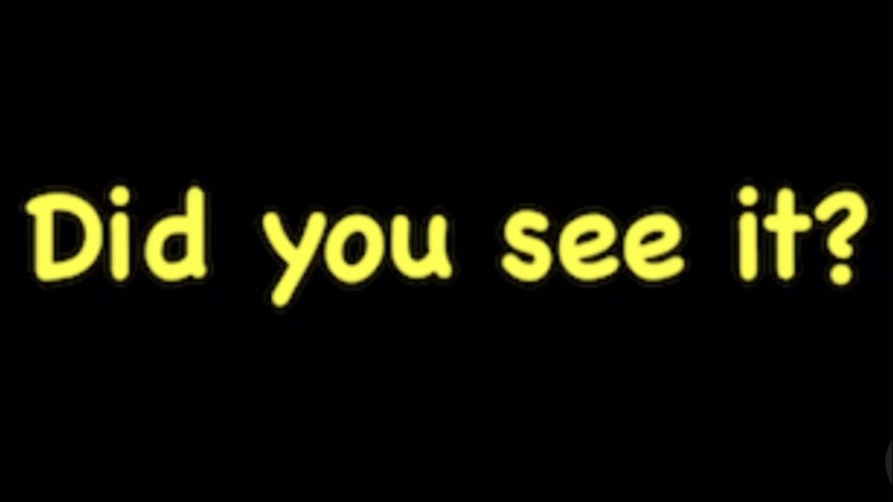 Did you see that