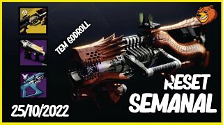 DESTINY 2 │ RESET SEMANAL TEM GODROLL CONFIRA 25/10/2022