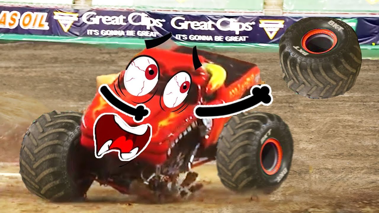 Monster Truck Crashes - Extended Highlights | Monster Jam World Finals | Lucky Doodles