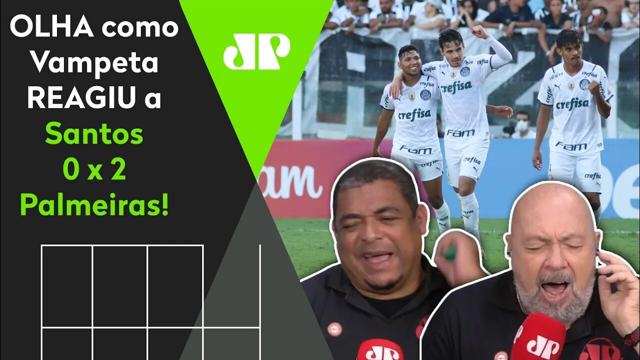 "ESSE CARA É FO**!" OLHA como Vampeta SE IMPRESSIONOU com Santos 0 x 2 Palmeiras!