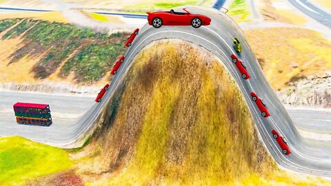 Cars vs Giant Bulge Roads – BeamNG.Drive | Gamng Bulls beamng drive