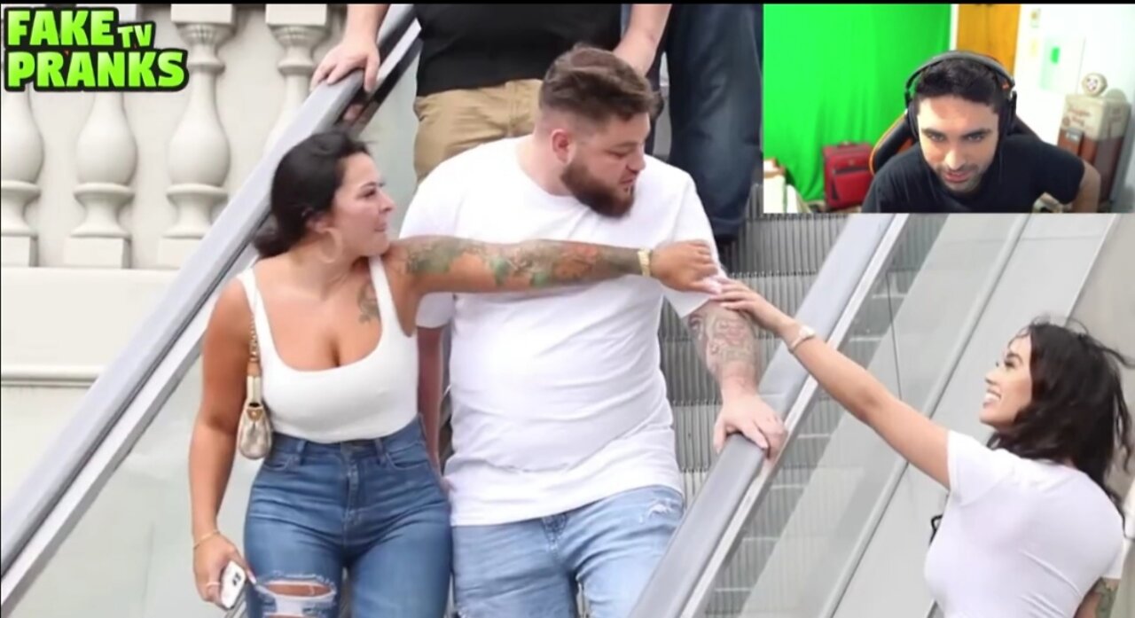 NEW GIRLFRIEND.. Touching HANDS on The Escalator prank 2