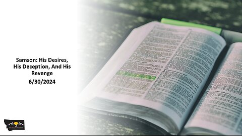 Pastor Metzger - Samson: His Desires, His Deception, And His Revenge