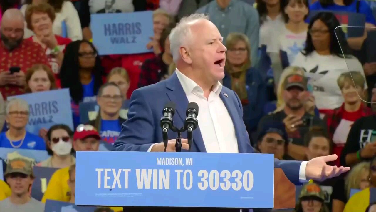 Tim Walz says that Elon Musk was "skipping like a dipsh*t" at President Trump's Butler rally.
