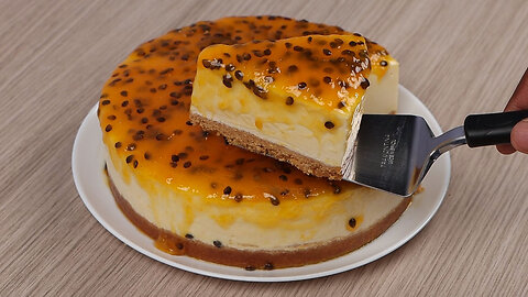 Delicious and super creamy passion fruit pie, super easy to make!