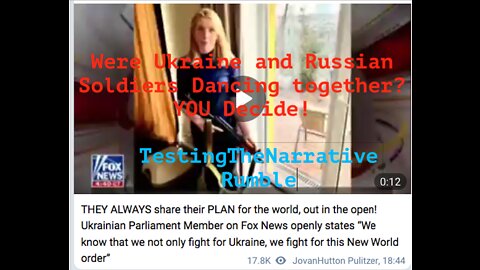 Ukrainian and Russian Soldiers dancing together? You decide!