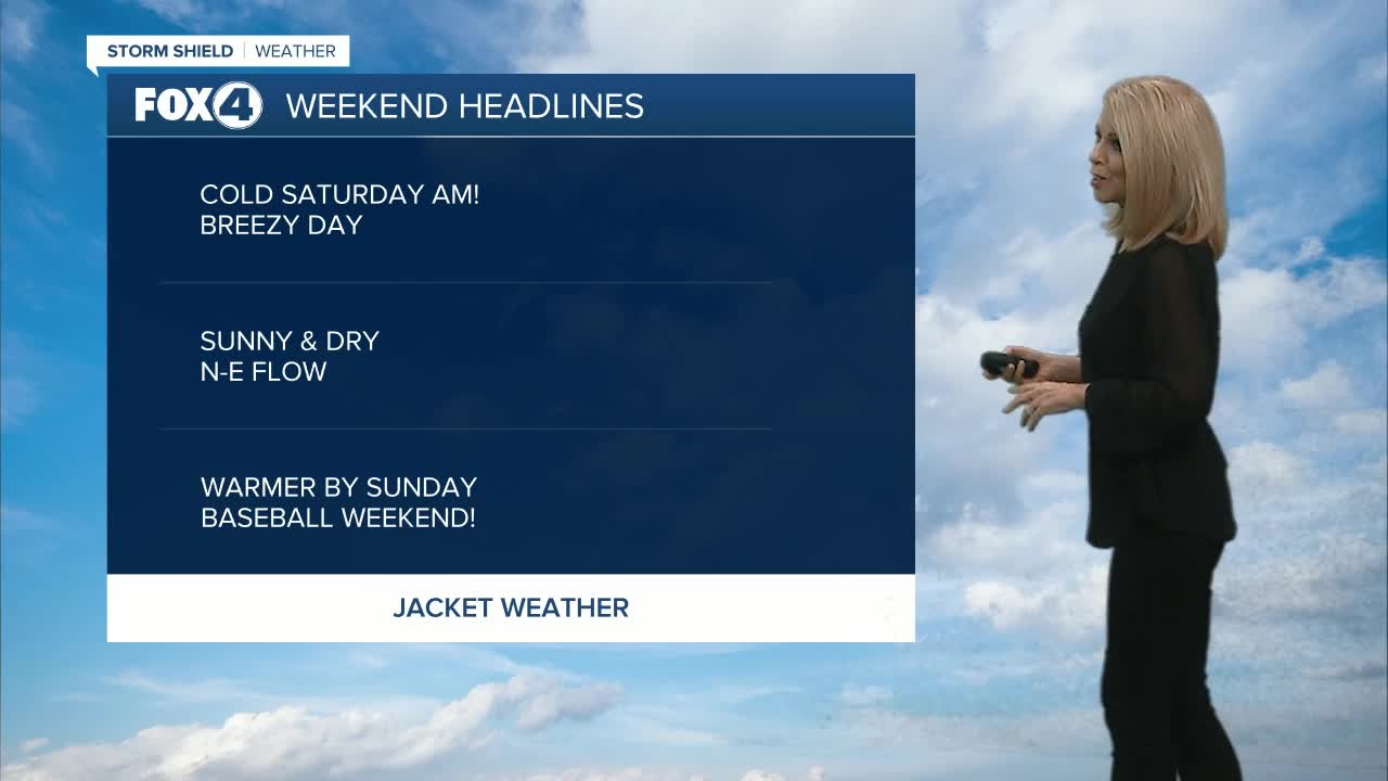 Chilly Saturday will turn into a mild Sunday