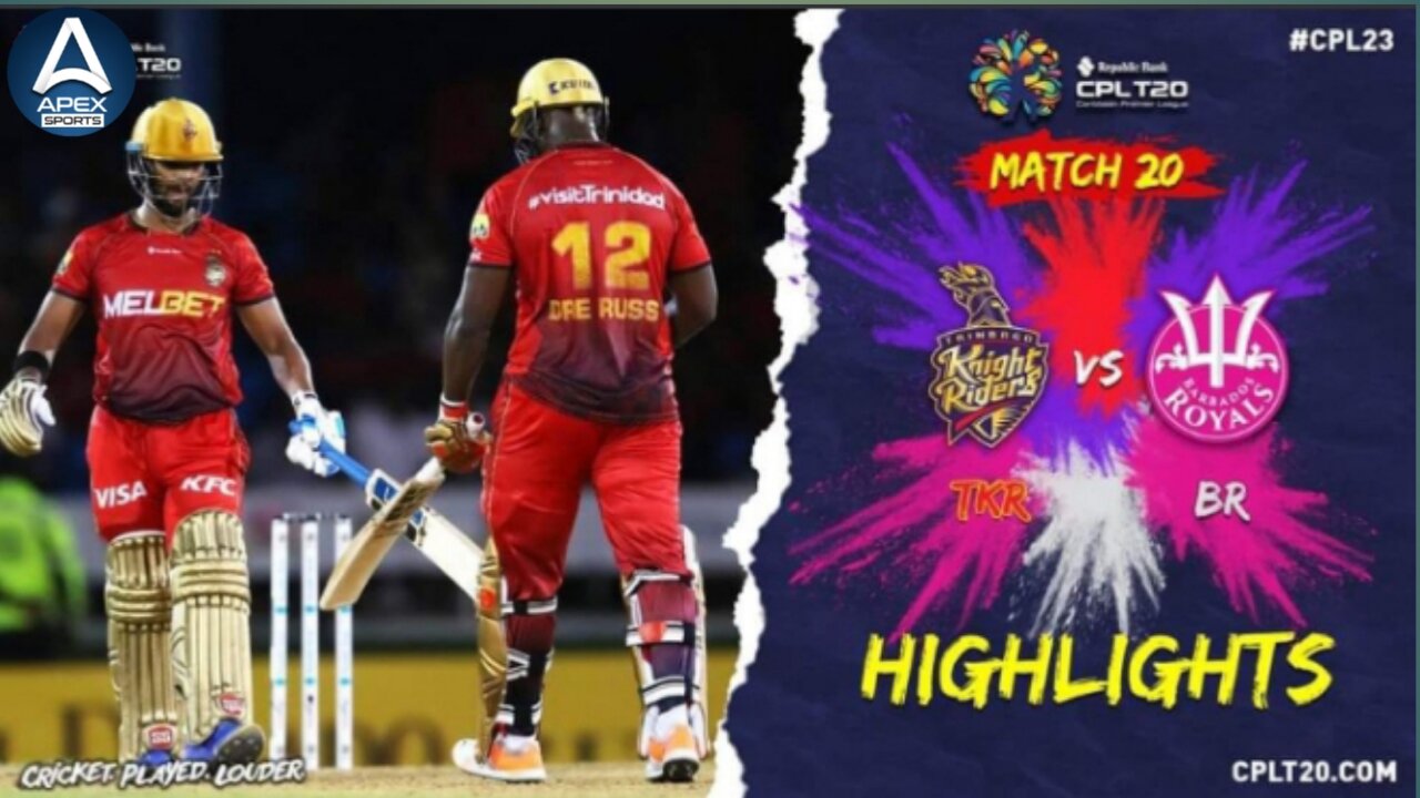Watch Match Highlights Trinbago Knight Riders Vs Barbados Royals in The CPL 2023