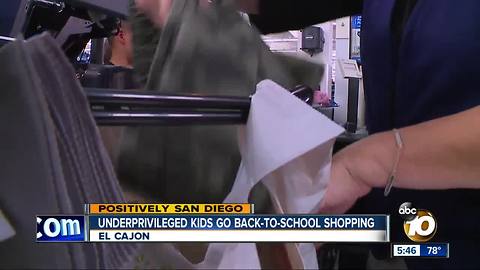 Underprivileged kids go back-to-school shopping