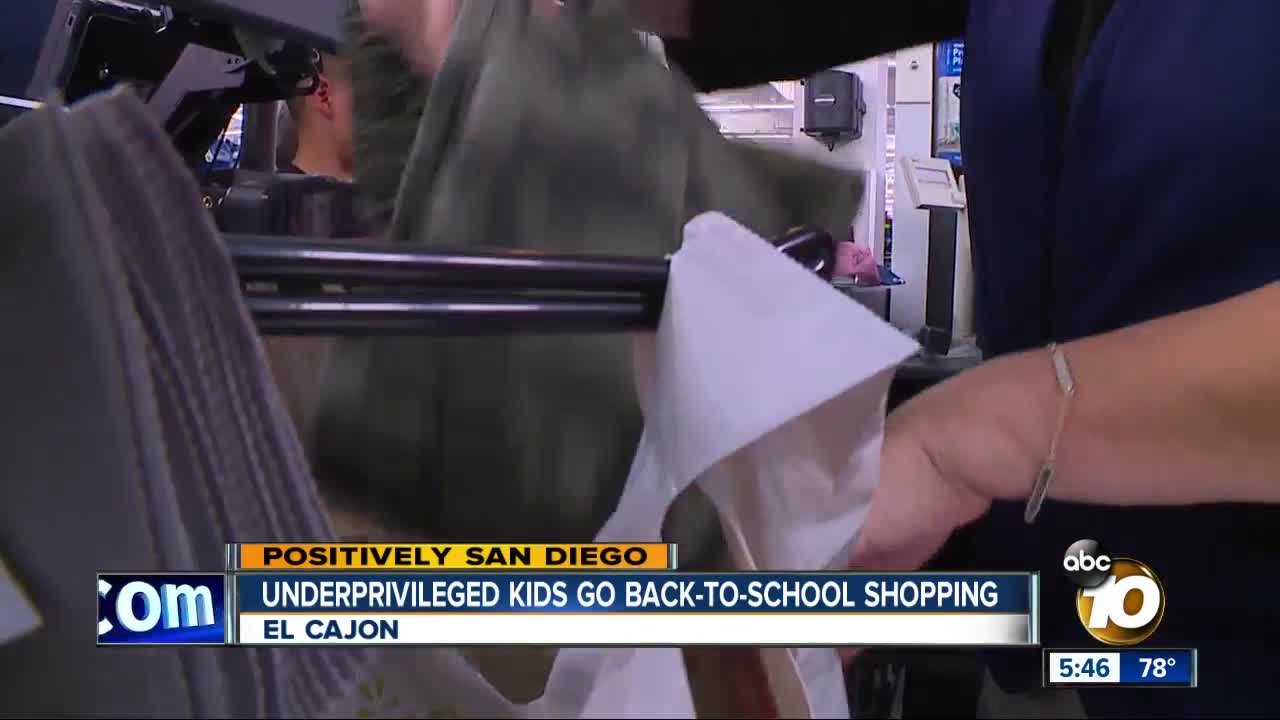 Underprivileged kids go back-to-school shopping
