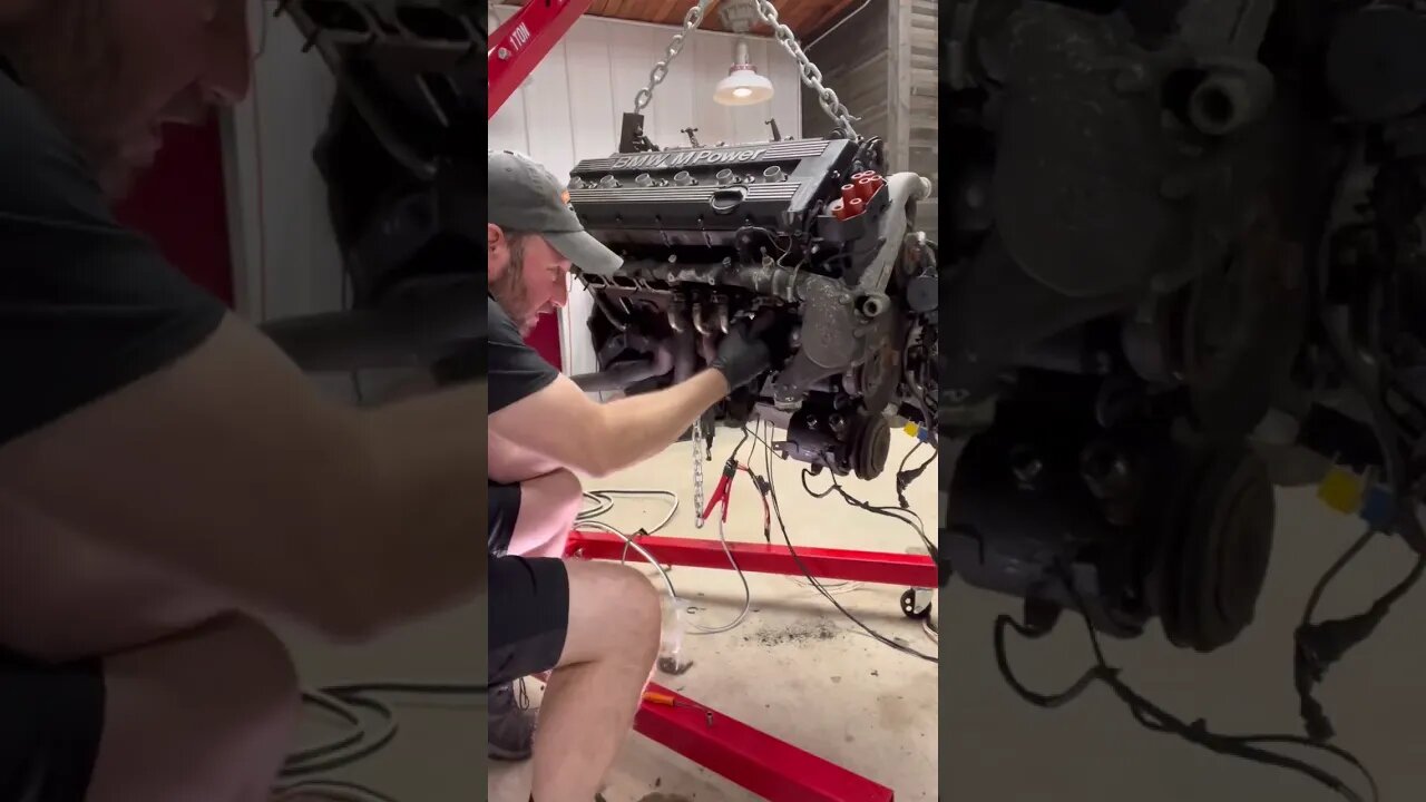 BMW E34 M5 Headers - Engine Rebuild and Full Automotive Restoration #shorts #bmw #bmwm5 #cars #diy