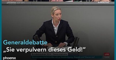 Alice Weidel zur Generaldebatte zum Bundeshaushalt 2024 am 31.01.24