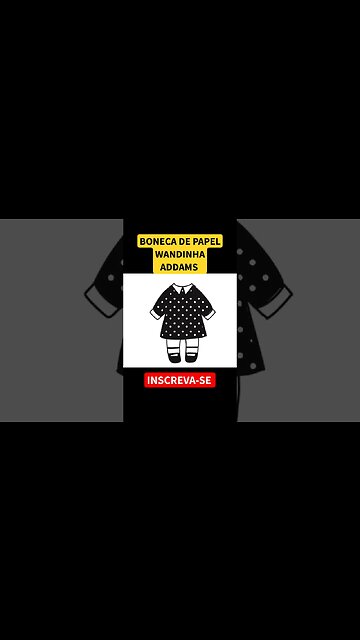 COMO DESENHAR BONECA DE PAPEL WANDINHA ADDAMS+ 2 LOOKS + MÃOZINHA #shorts #wandinha #wednesday