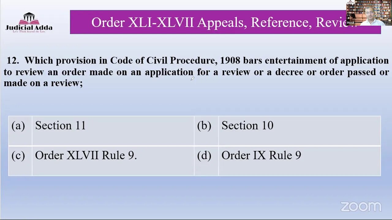 Class 60- Important MCQs on CPC