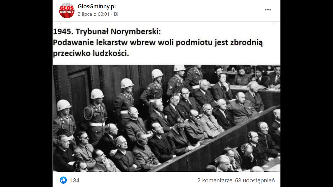 Szczepienia na covid-19 zbrodnią przeciwko ludzkości.