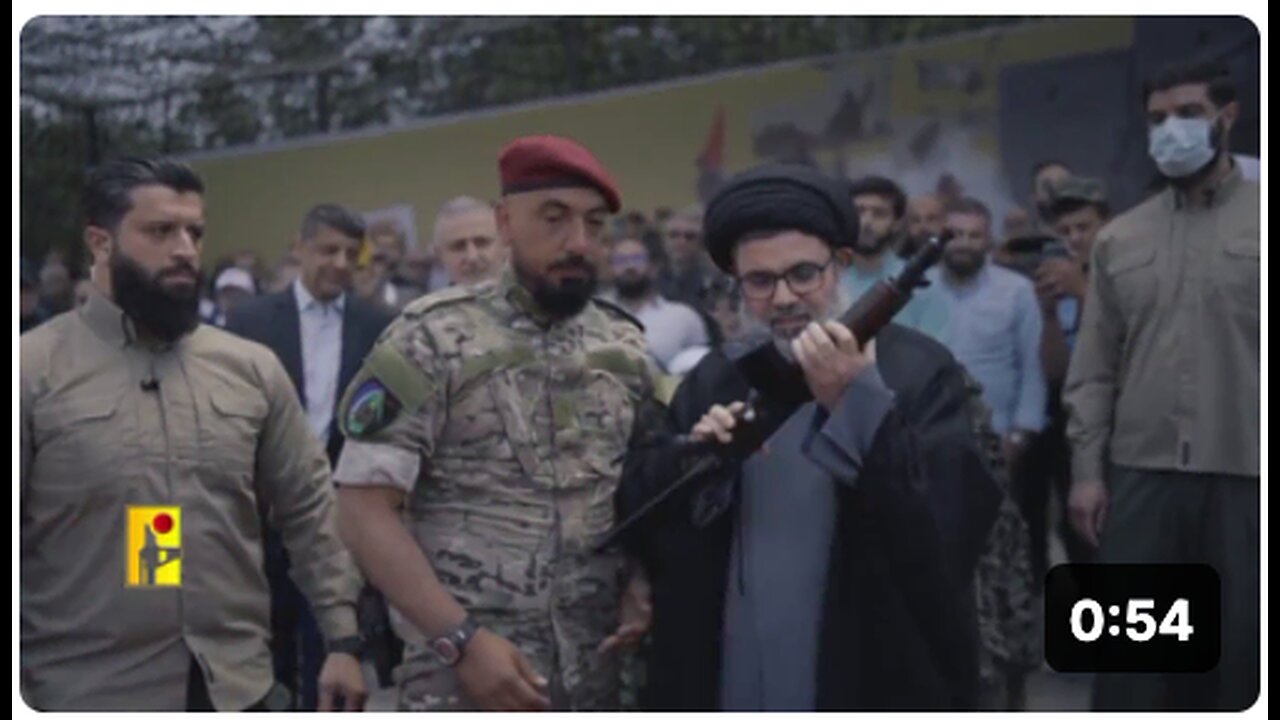 Hezbollah's new leader has just appeared in a promo video kissing an AK-47